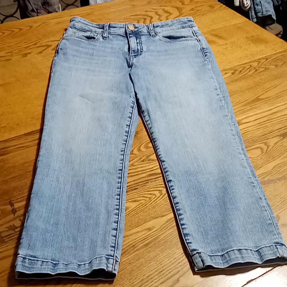 KUT FROM THE KLOTH Jeans Womens 8 CROP STRAIGHT LEGS HIGH RISE Denim Preowned